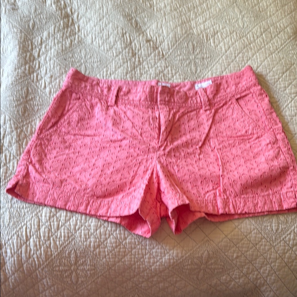 Pink Eyelet Shorts from the Gap